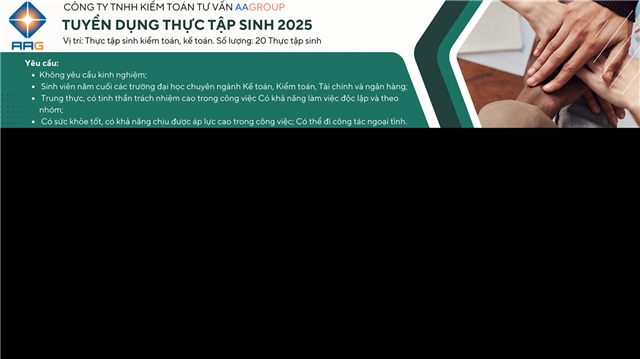 TUYỂN DỤNG THỰC TẬP SINH 2025